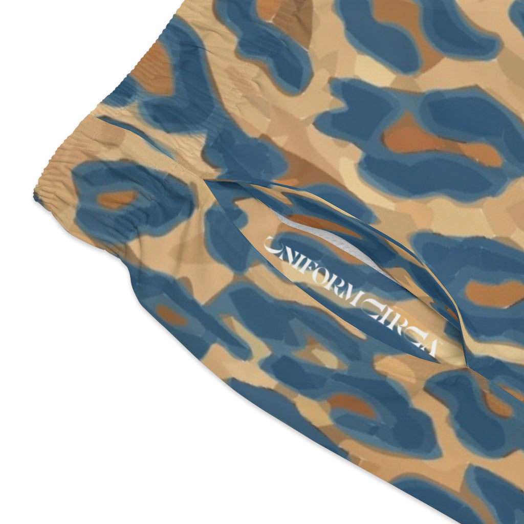 LEOPARD SWIM TRUNKS | Sea Blue |  Printed