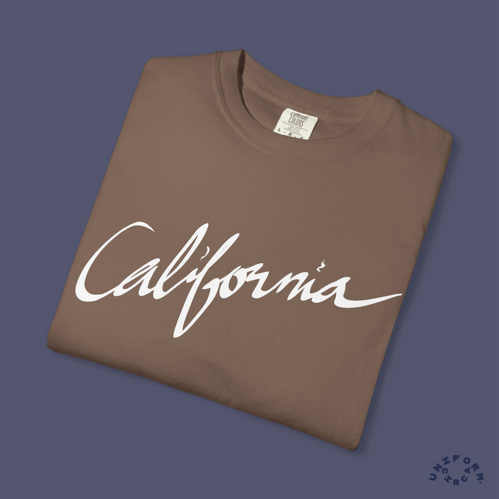 CALIFORNIA SCRIPT CREWNECK T-SHIRT | Printed
