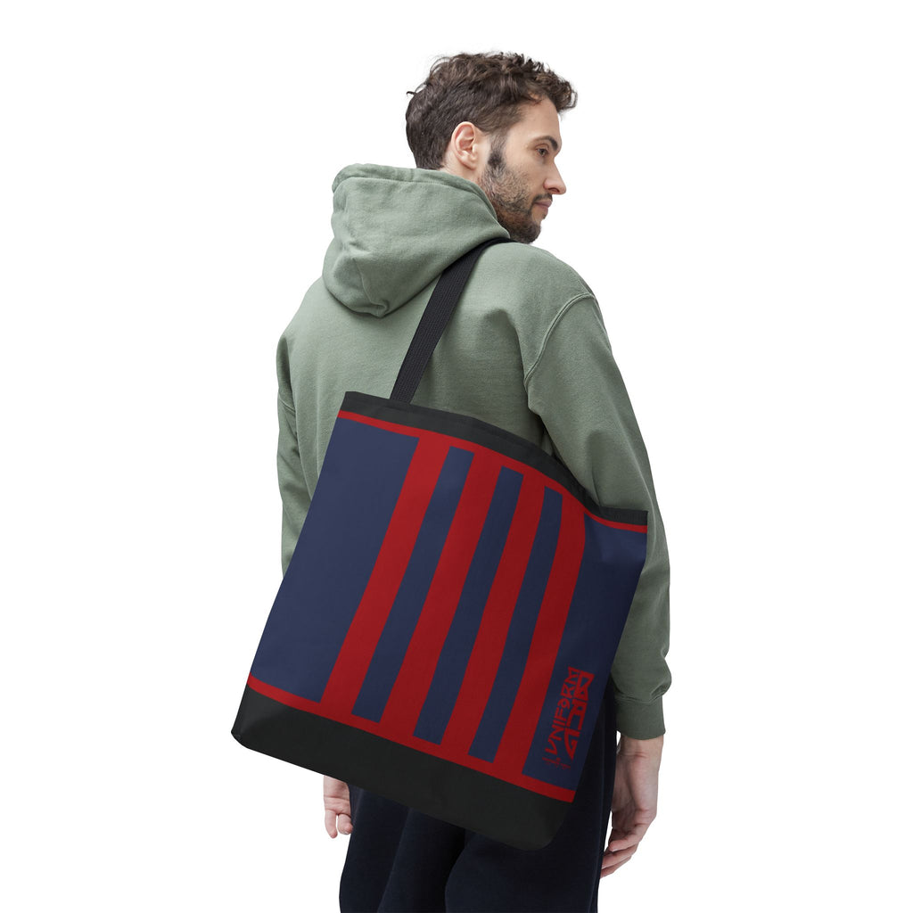 RACER JR. BAG | NAVY/RED/BLACK | Stylish Minimalist Tote Bag, Eco-Friendly Shopping Bag, Chic Carryall, Reusable Tote, Fashionable Beach Bag, Trendy Everyday Essentials
