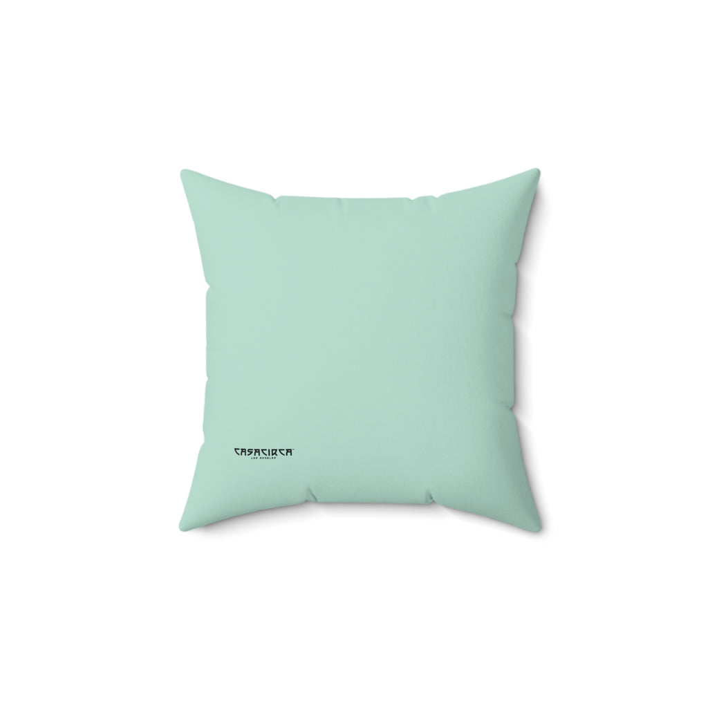 CASACIRCA | REVERSO PILLOW | GREEN/MINT | Stylish Faux Suede Pillow - Home Decor, Cozy Living Room, Gift Idea, Nautical Theme, Interior Design Accents