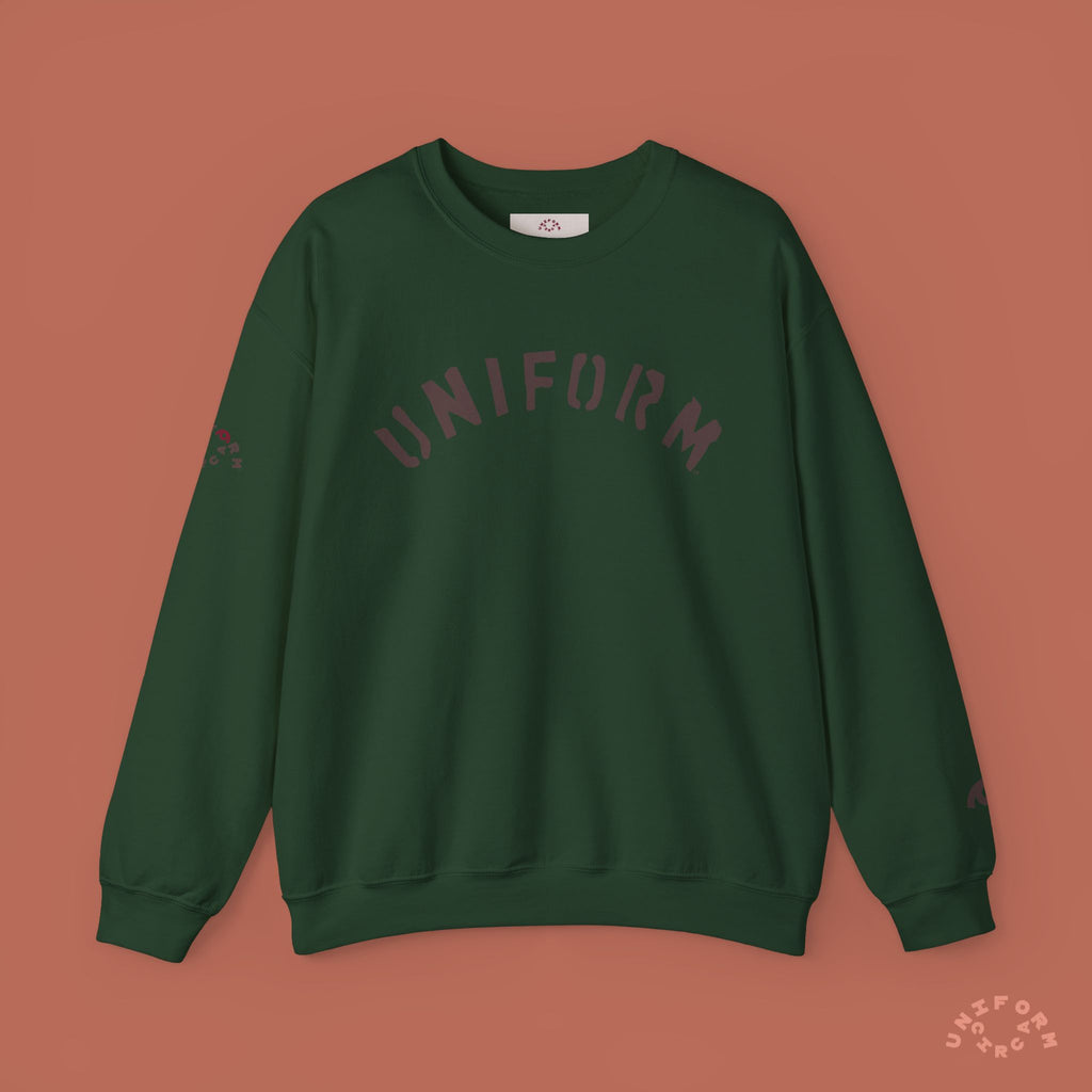 ARC UNIFORM CREWNECK SWEATSHIRT | PRINTED MOCHA