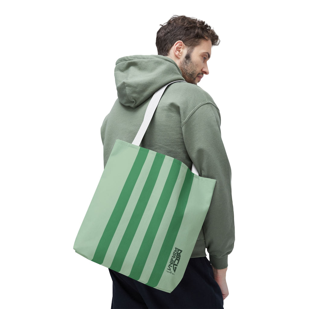 RACER JR. BAG | CUCUMBER/BOWLING GREEN | Stylish Minimalist Tote Bag, Eco-Friendly Shopping Bag, Chic Carryall, Reusable Tote, Fashionable Beach Bag, Trendy Everyday Essentials