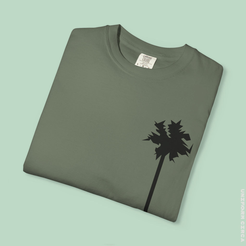 LONE PALM CREWNECK T-SHIRT | Printed Unisex Garment-Dyed Graphic Tee