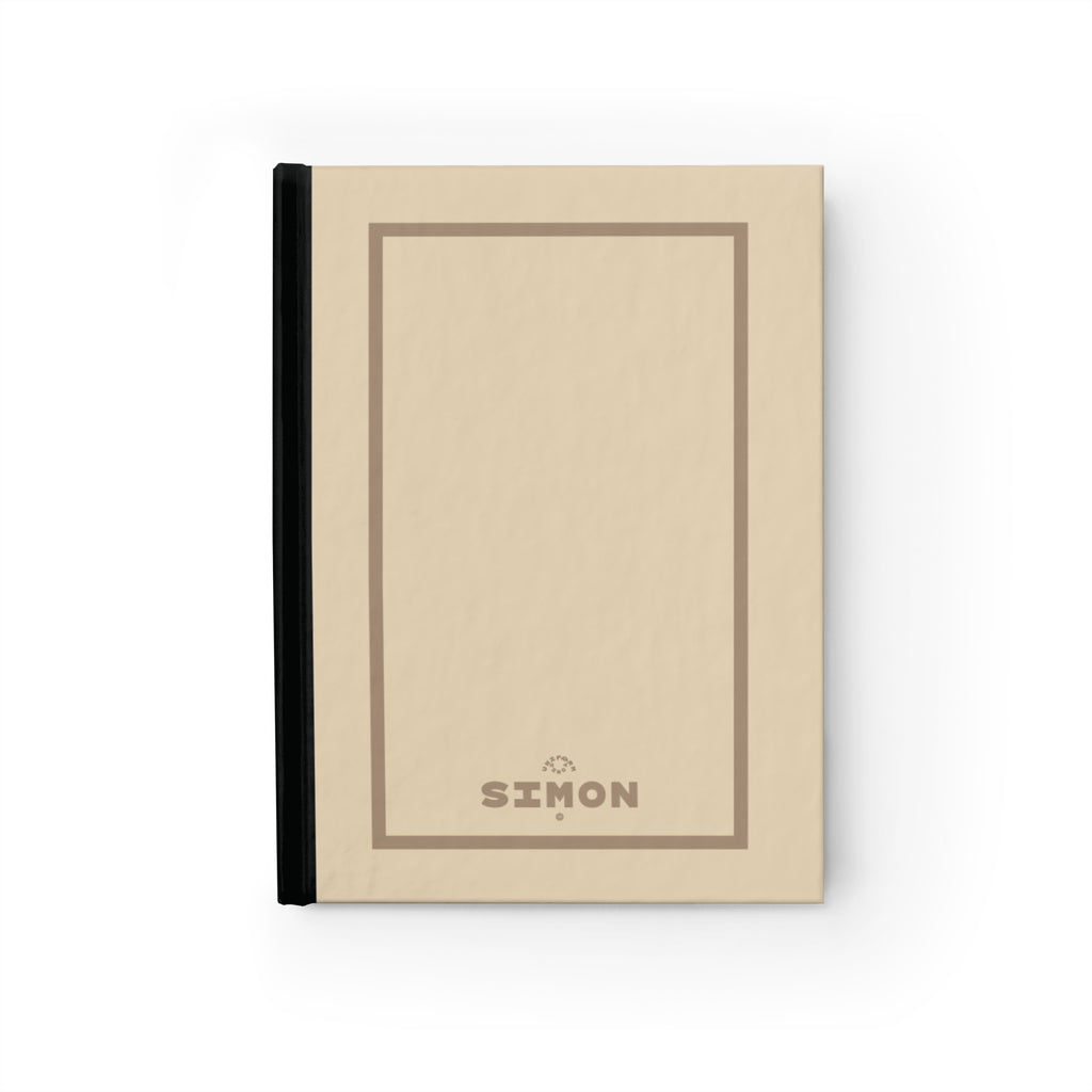 SIMON | JOURNAL & NOTEBOOK | Hardcover Blank Pages 5"x7" | Cream & Mocha