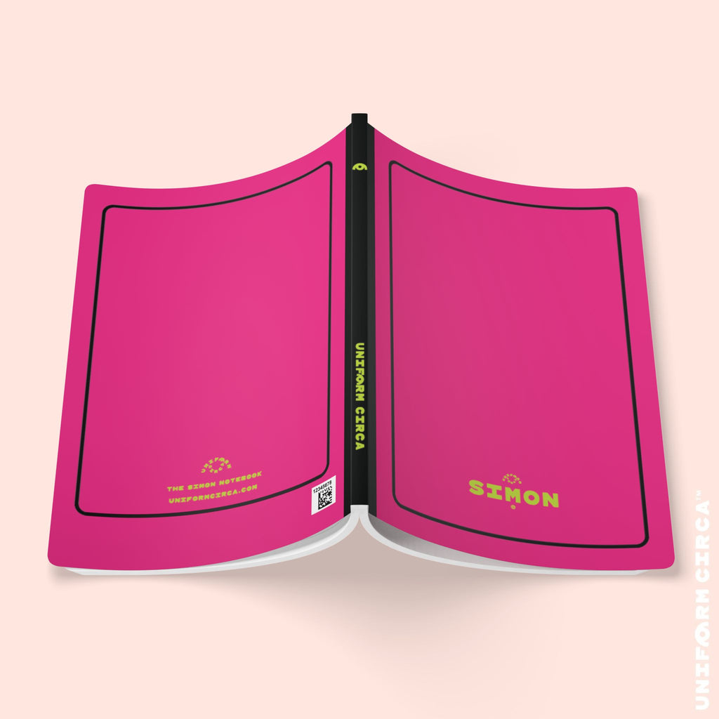 SIMON (LINED) NOTE & SKETCH JOURNAL | Hot Pink/Acid Green/Black