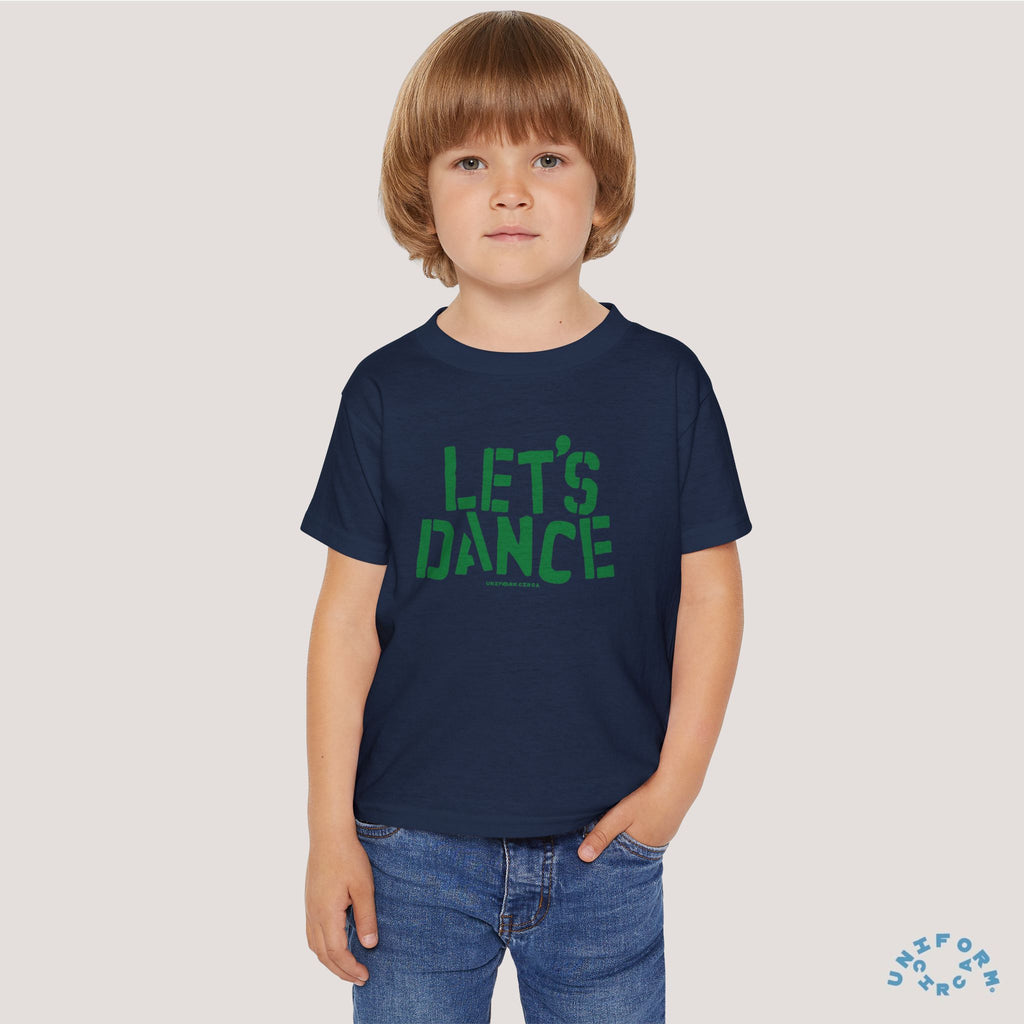 Let's Dance Toddler T-Shirt - Fun Cotton Tee for Kids (Printed Green)