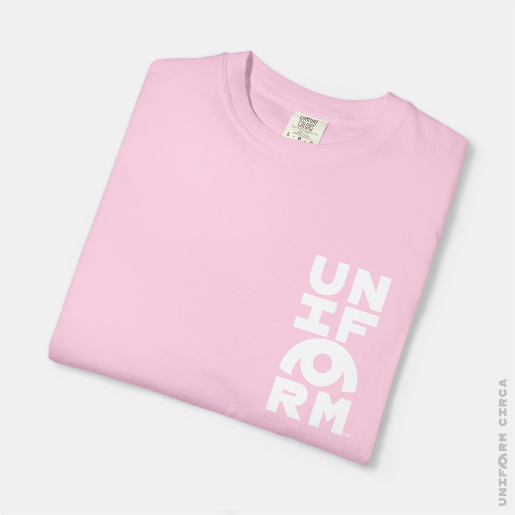 UNIFORM HALF STACK | Crewneck T-Shirt | Printed White | Bold Minimalist Print