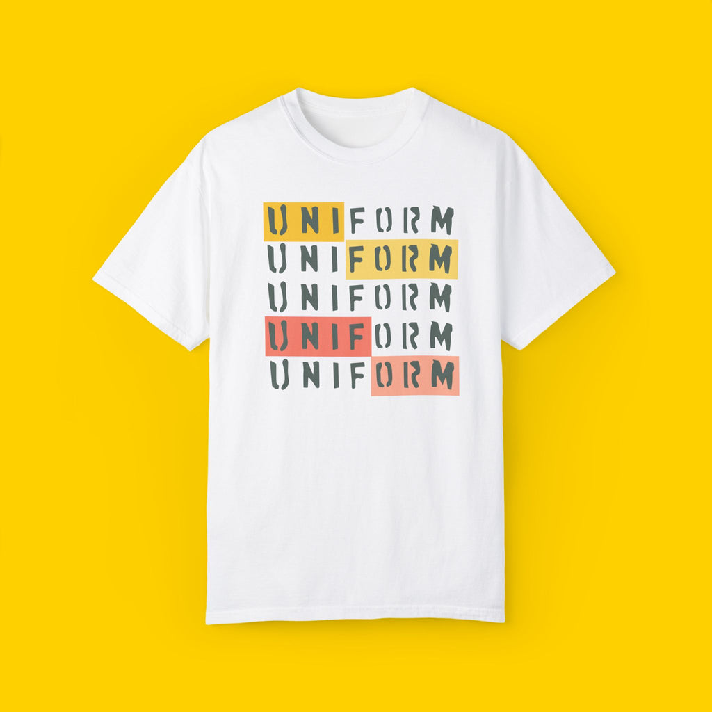 UNIFORM STACKED 1 CREWNECK T-SHIRT | Printed