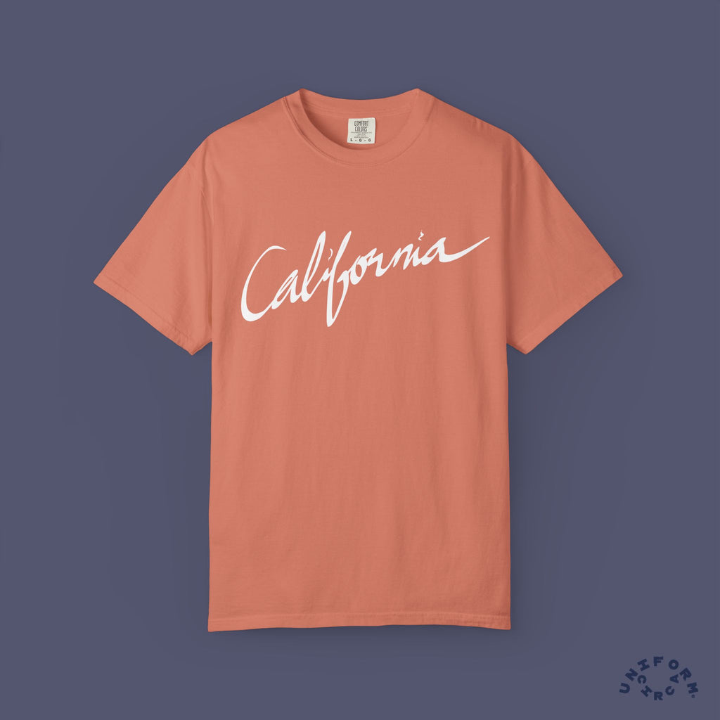 CALIFORNIA SCRIPT CREWNECK T-SHIRT | Printed