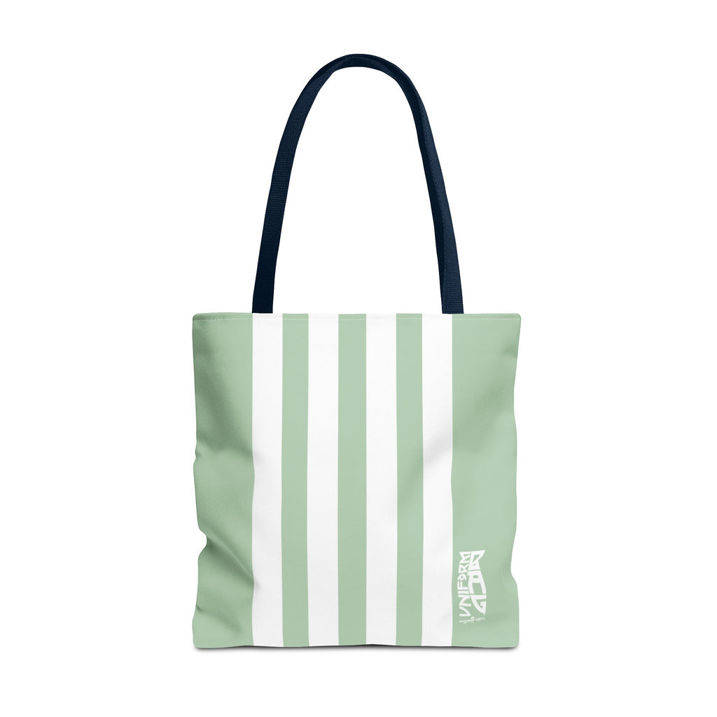 RACER JR. BAG | CUCUMBER/WHITE | Stylish Minimalist Tote Bag, Eco-Friendly Shopping Bag, Chic Carryall, Reusable Tote, Fashionable Beach Bag, Trendy Everyday Essentials
