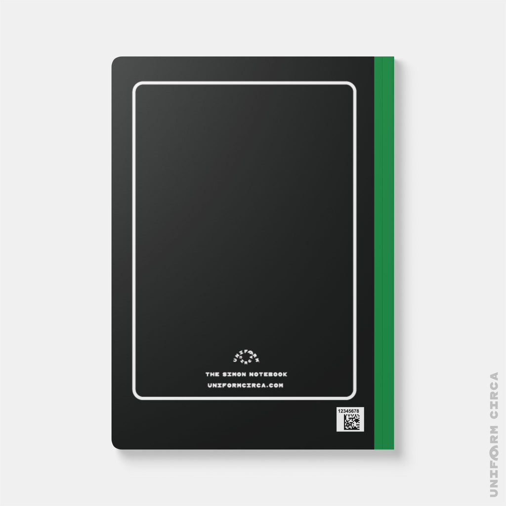 SIMON (SOFT COVER) NOTE & SKETCH JOURNAL | Black/White/Putting Green