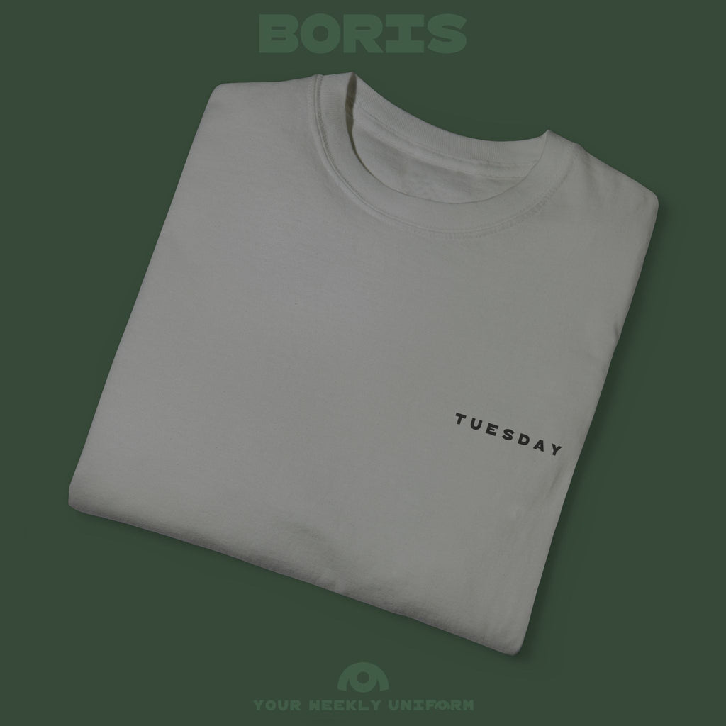 BORIS TUESDAY | CREWNECK T-SHIRT | PRINTED BLACK