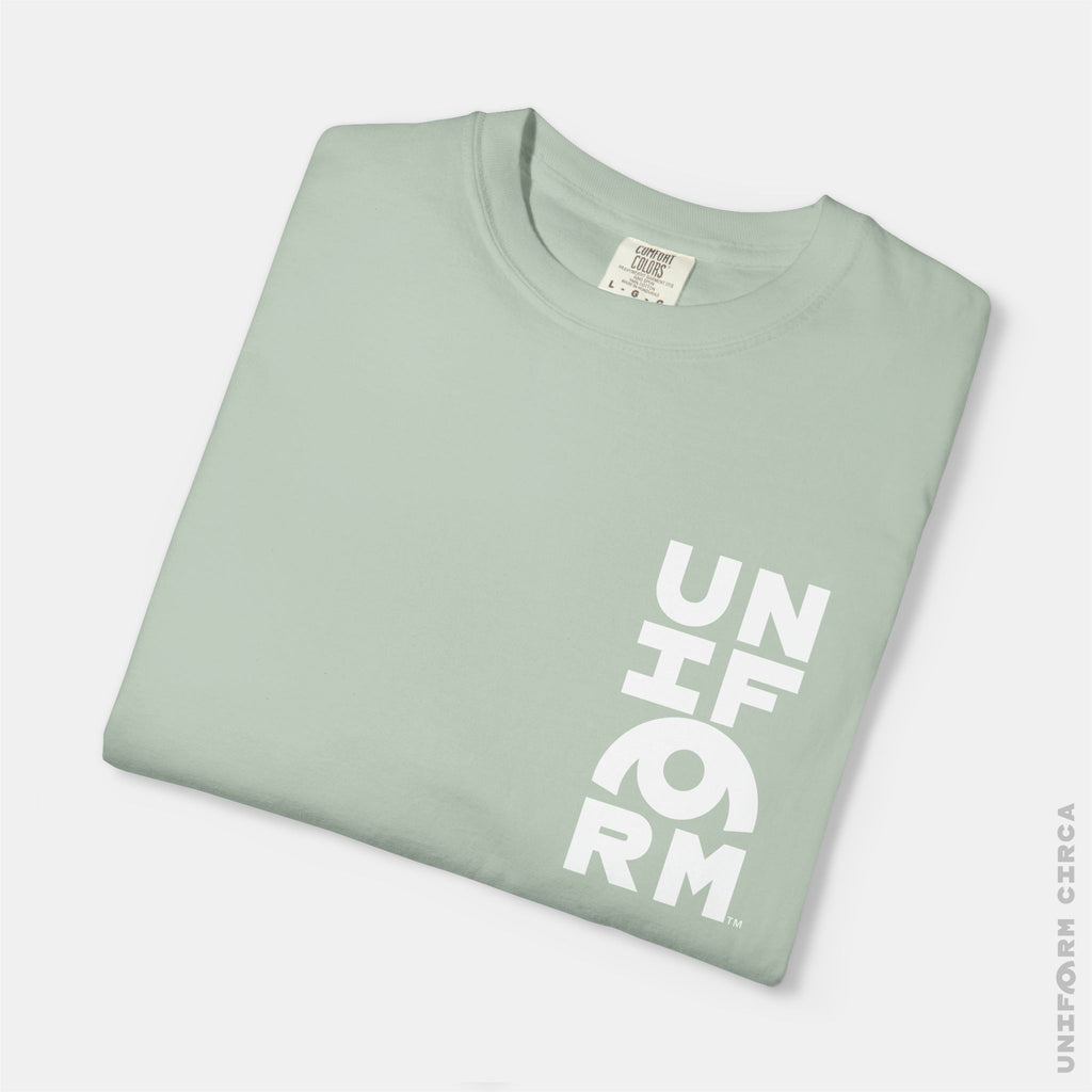 UNIFORM HALF STACK | Crewneck T-Shirt | Printed White | Bold Minimalist Print