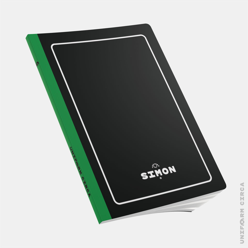 SIMON (SOFT COVER) NOTE & SKETCH JOURNAL | Black/White/Putting Green
