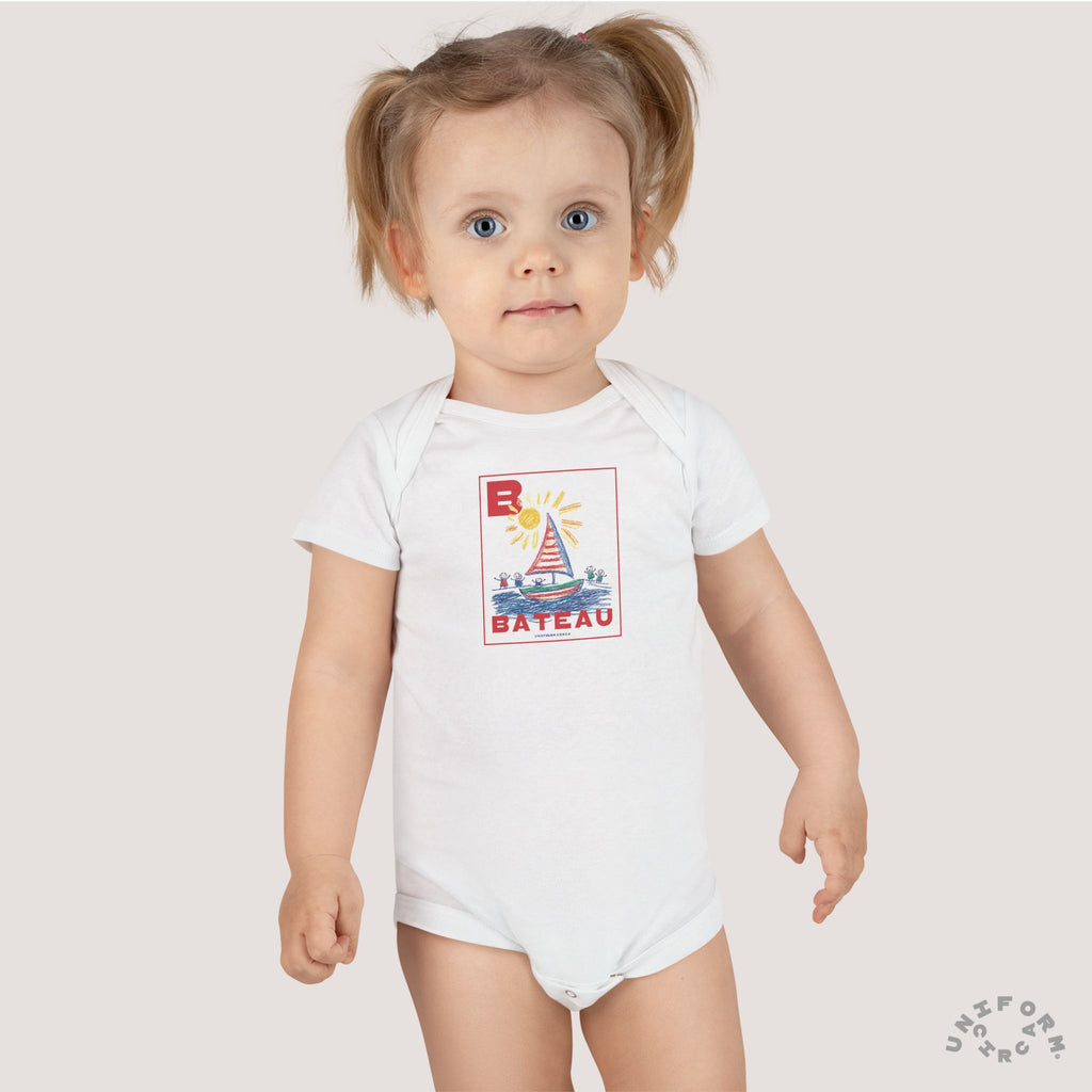 Organic Baby Onesie - BATEAU Cute Infant Bodysuit for Newborns