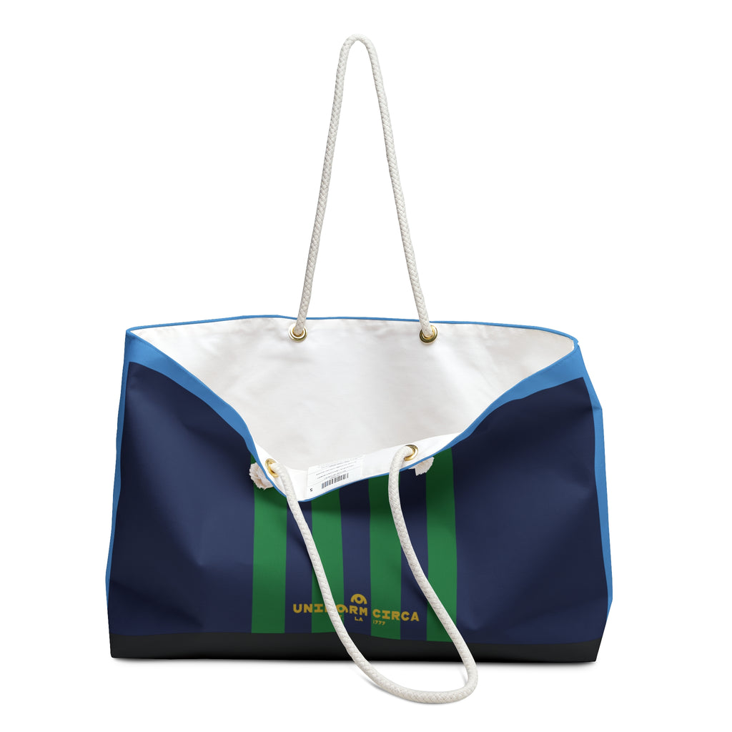 THE AC/S25 RACER MAX BAG | NAVY/DEEP KELLY GREEN | Weekender Bag - Stylish Travel Tote, Gym Bag, Beach Bag, Personalized Gift, Spacious Weekend Accessories