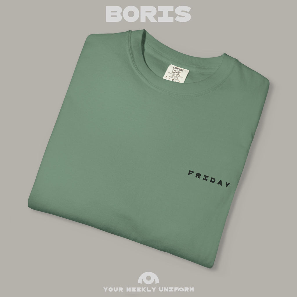 BORIS FRIDAY | CREWNECK T-SHIRT | PRINTED BLACK