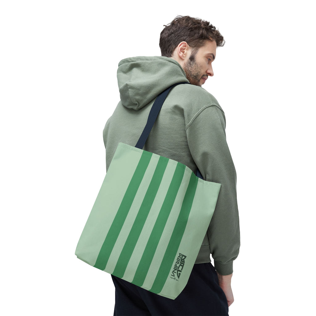 RACER JR. BAG | CUCUMBER/BOWLING GREEN | Stylish Minimalist Tote Bag, Eco-Friendly Shopping Bag, Chic Carryall, Reusable Tote, Fashionable Beach Bag, Trendy Everyday Essentials