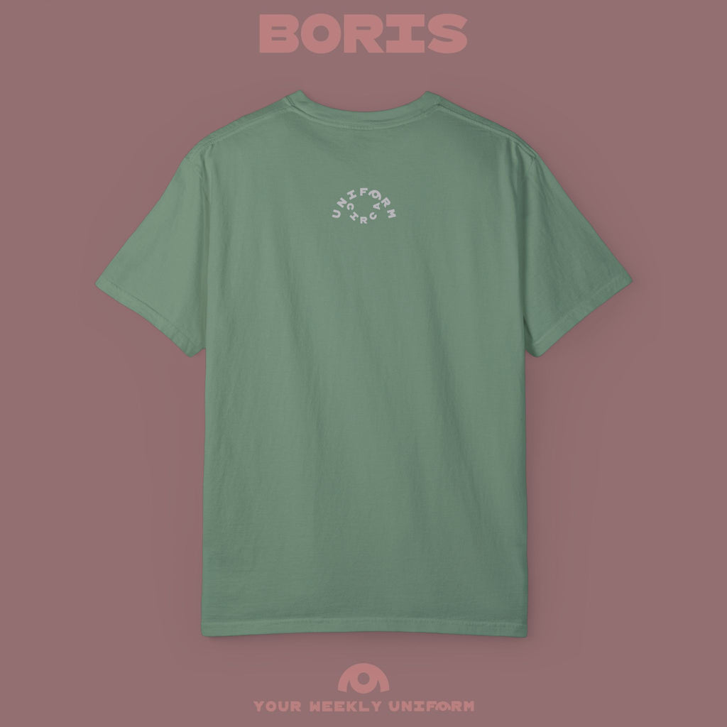 BORIS THURSDAY | CREWNECK T-SHIRT| PRINTED BLACK