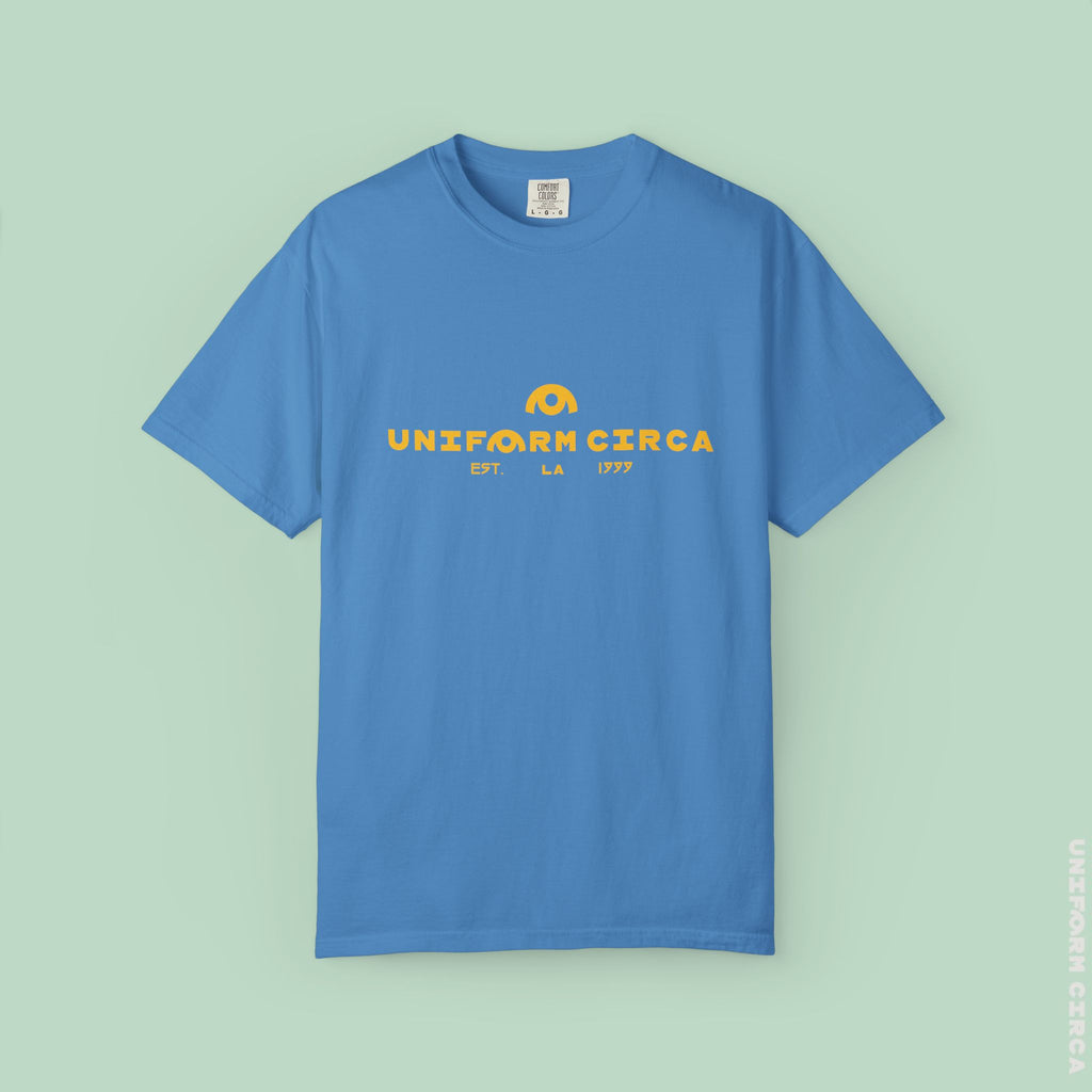 OYSTER ALL WORDMARK  | CREWNECK T-SHIRT | PRINTED YELLOW | Bold Minimalist Design
