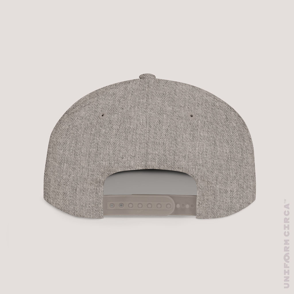 UC BOX STITCH | Embroidered White | Flat Bill Snapback