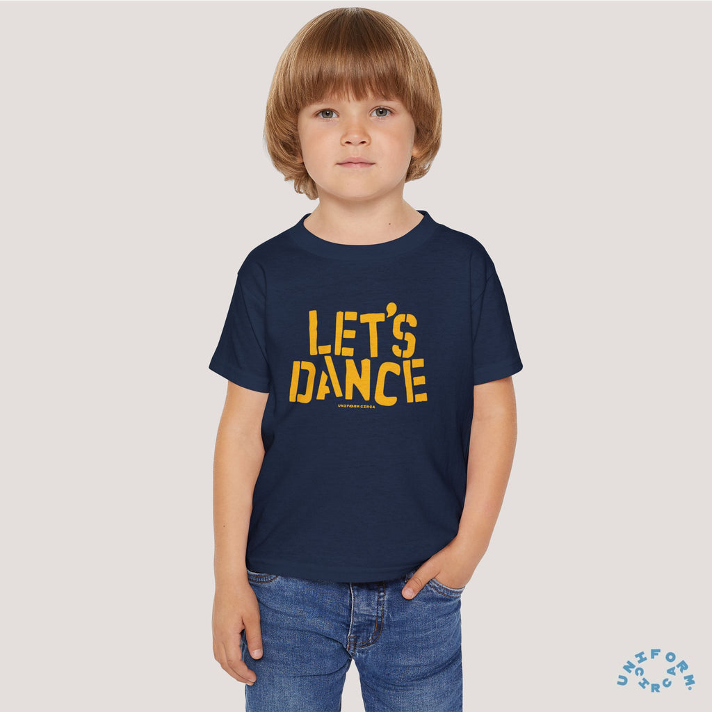 Let's Dance Toddler T-Shirt - Fun Cotton Tee for Kids (Printed Yellow)