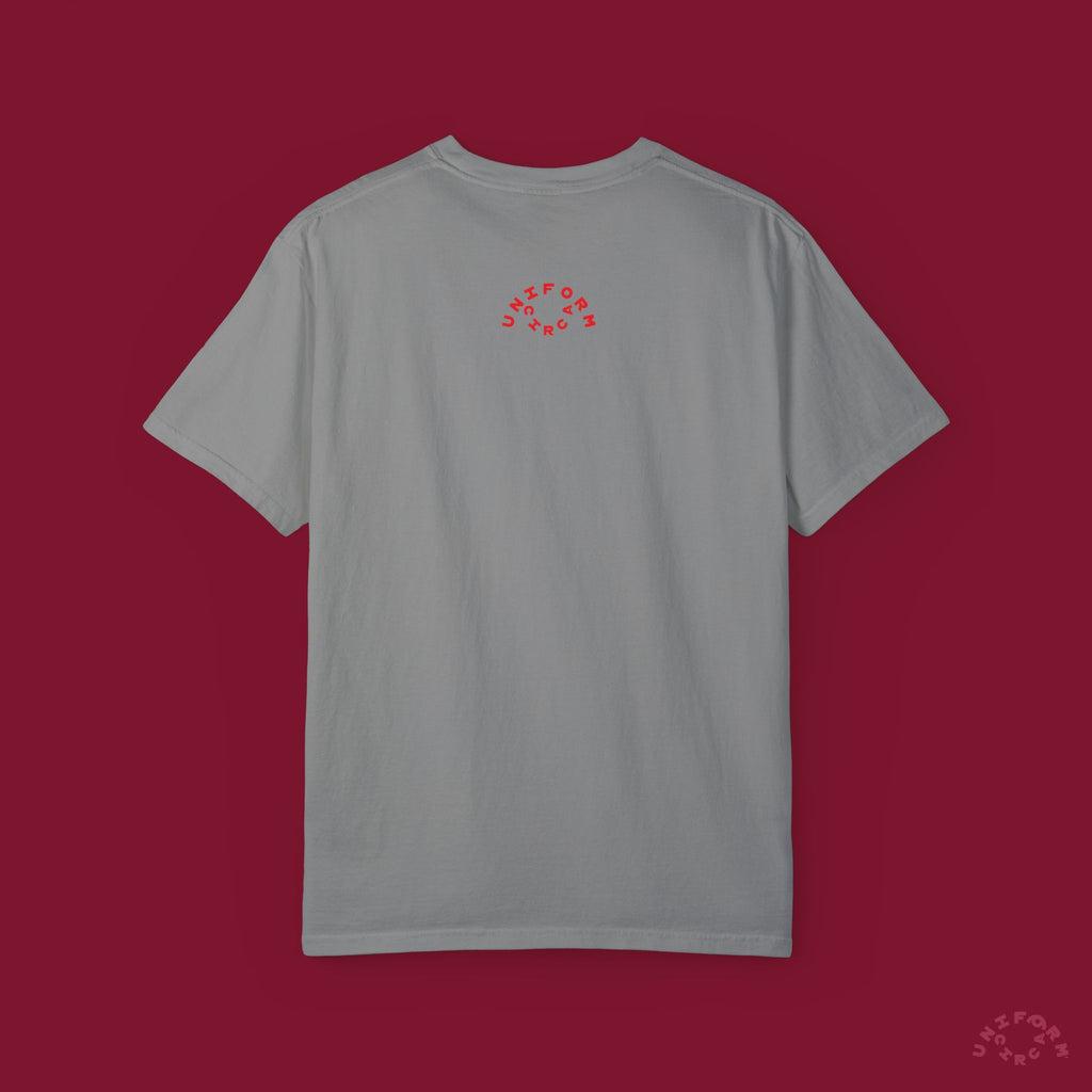 HEART WORK Crewneck T-Shirt | Printed Red
