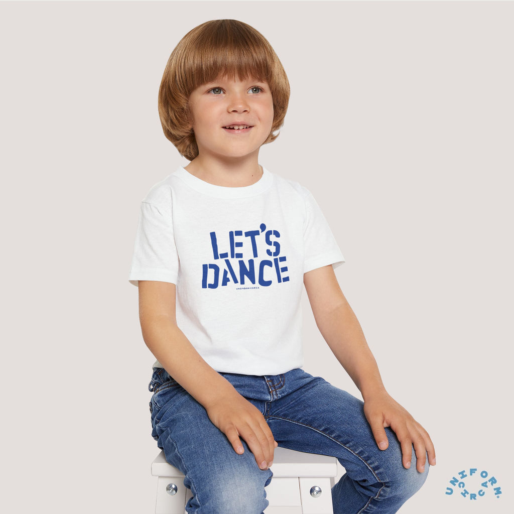 Let's Dance Toddler T-Shirt - Fun Cotton Tee for Kids (Printed Blue)