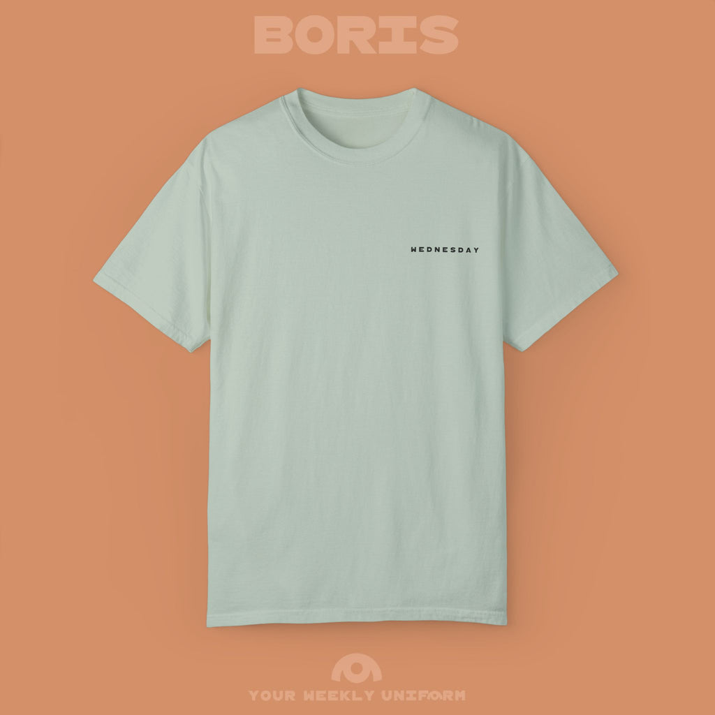 BORIS WEDNESDAY | CREWNECK T-SHIRT | PRINTED BLACK