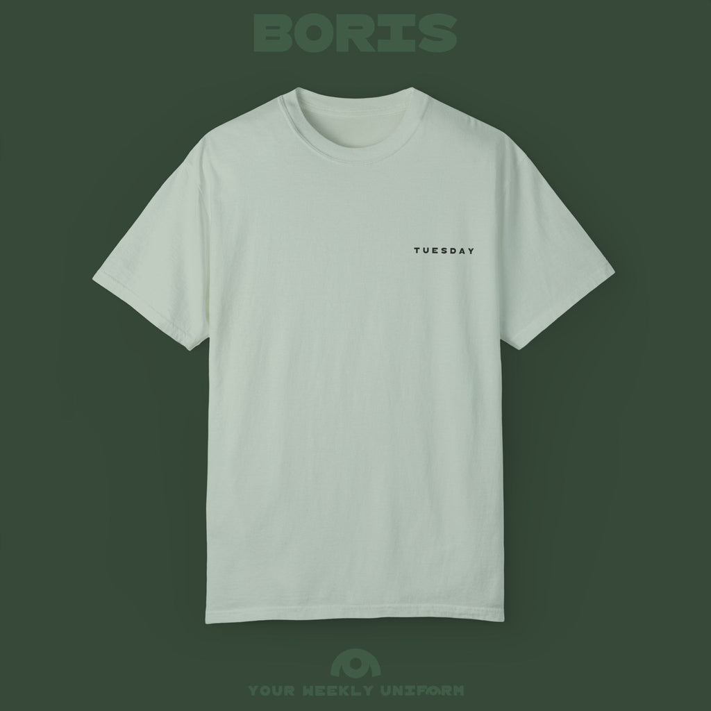 BORIS TUESDAY | CREWNECK T-SHIRT | PRINTED BLACK