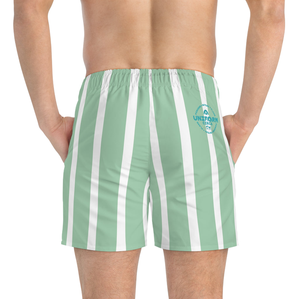 CASITA | SWIM TRUNKS | Striped Mint/White | Printed