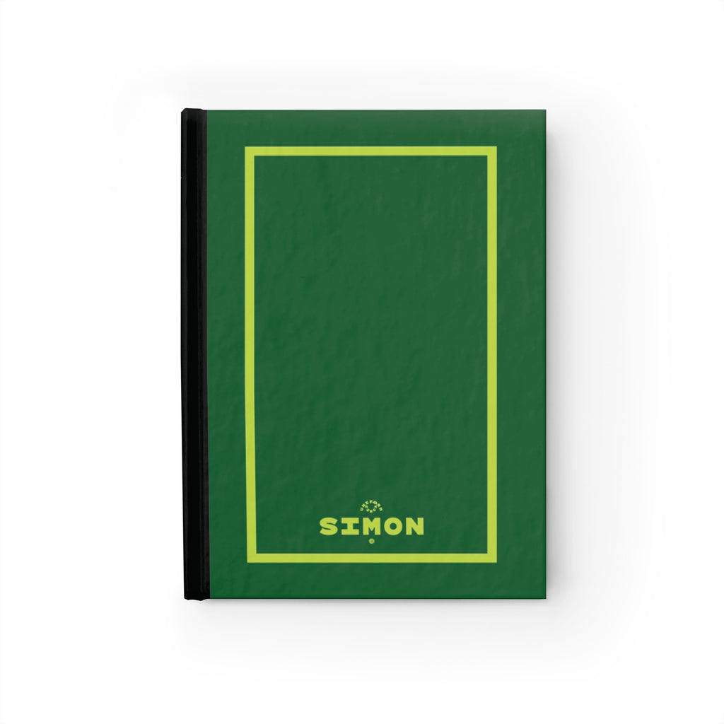 SIMON | JOURNAL & NOTEBOOK | Hardcover Blank Pages 5"x7" | Kelly & Acid Green
