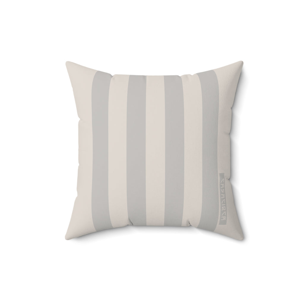 CASACIRCA | RACING STRIPES PILLOW | SILVER/GHOST SILVER | Stylish Faux Suede Pillow - Red and Navy Stripes, Home Decor, Cozy Living Room, Gift Idea, Nautical Theme, Interior Design Accents
