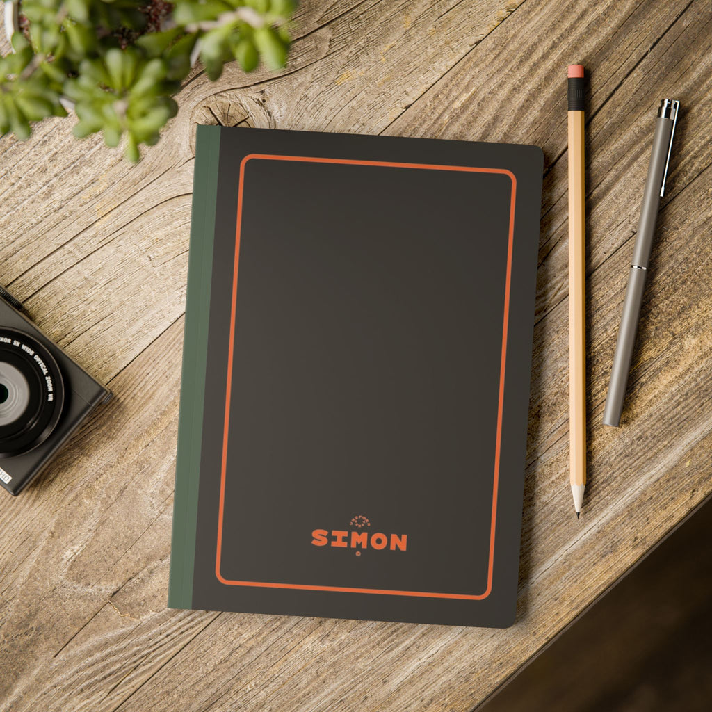 SIMON (SOFT COVER) NOTE & SKETCH JOURNAL | Black/Orange/Rolling Green