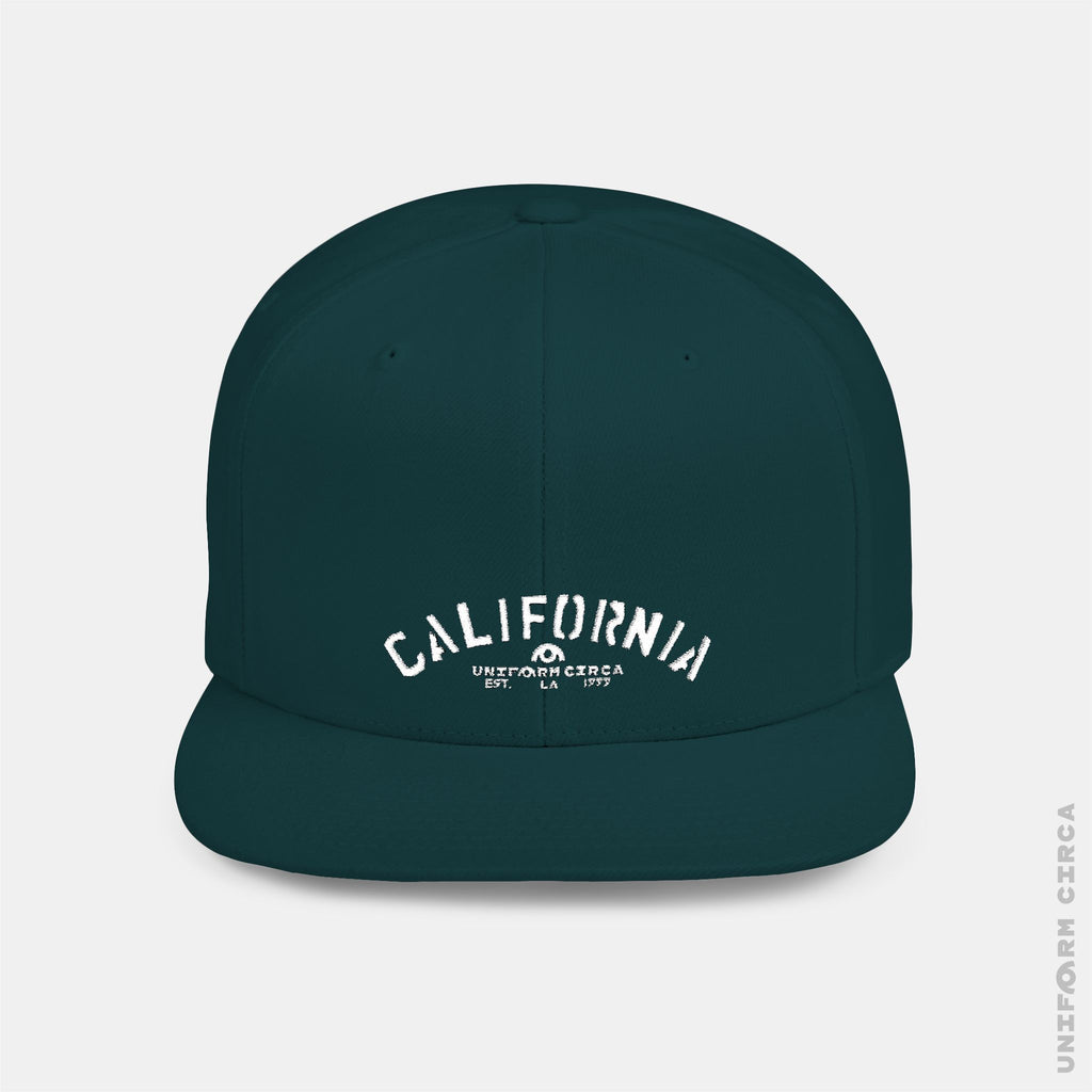California | Flat Bill Snapback Hat, Trendy Cap for Casual Wear, Streetwear Accessory, Perfect Gift for Friends and Family