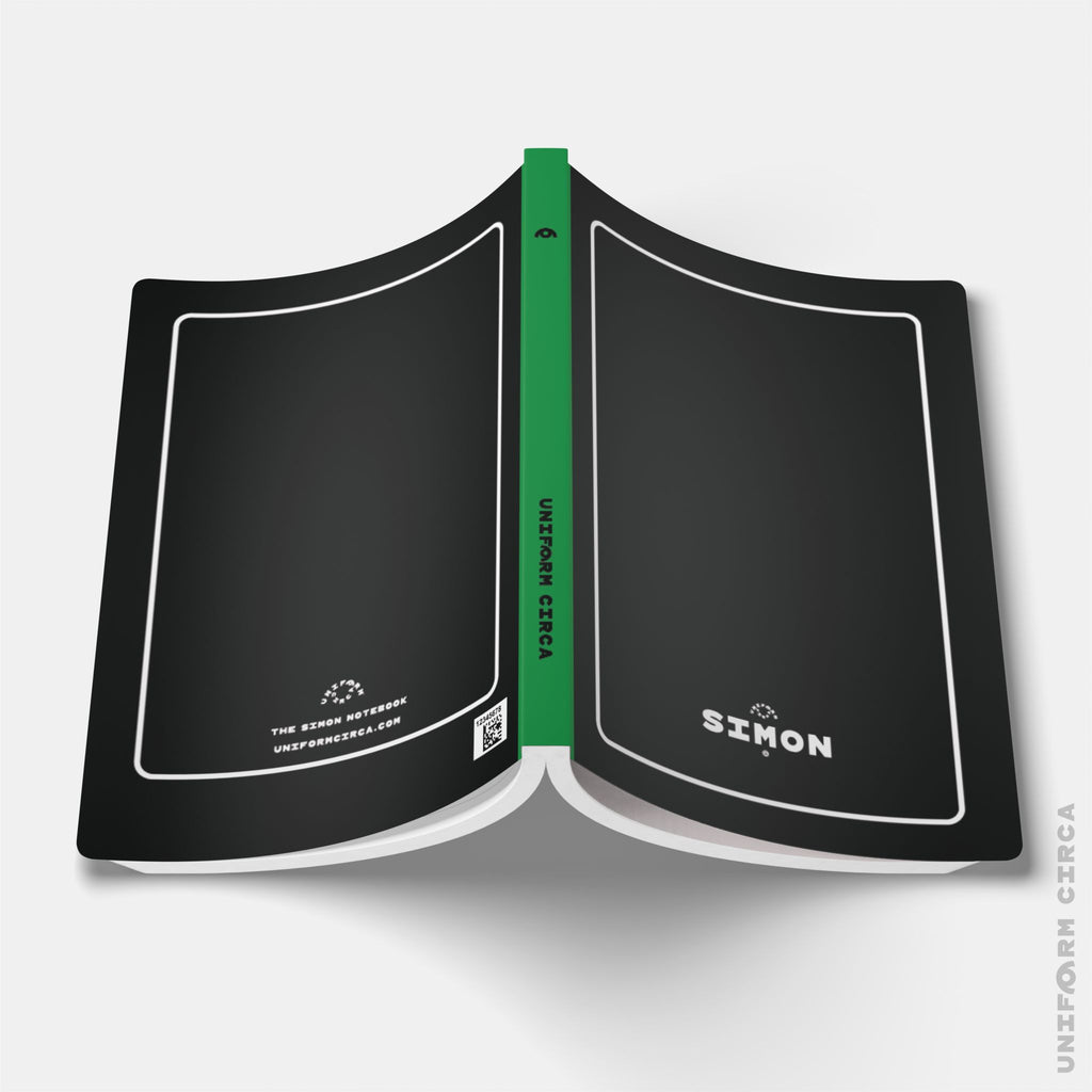 SIMON (SOFT COVER) NOTE & SKETCH JOURNAL | Black/White/Putting Green