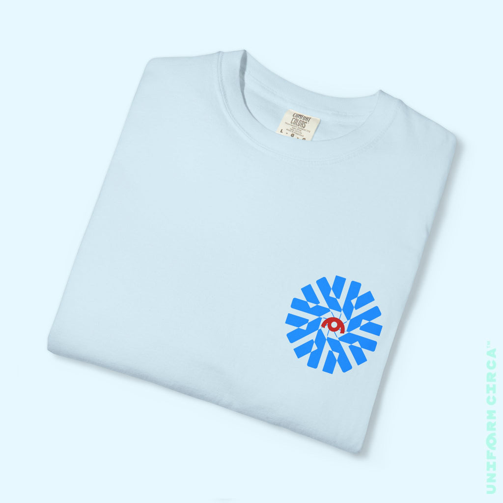 UC NASA BURST | Printed BLUE/RED | Unisex Garment-Dyed T-Shirt