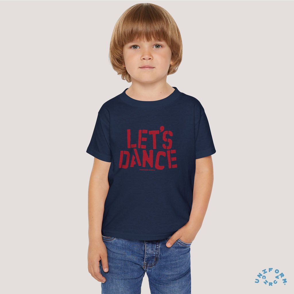 Let's Dance Toddler T-Shirt - Fun Cotton Tee for Kids (Printed Red)