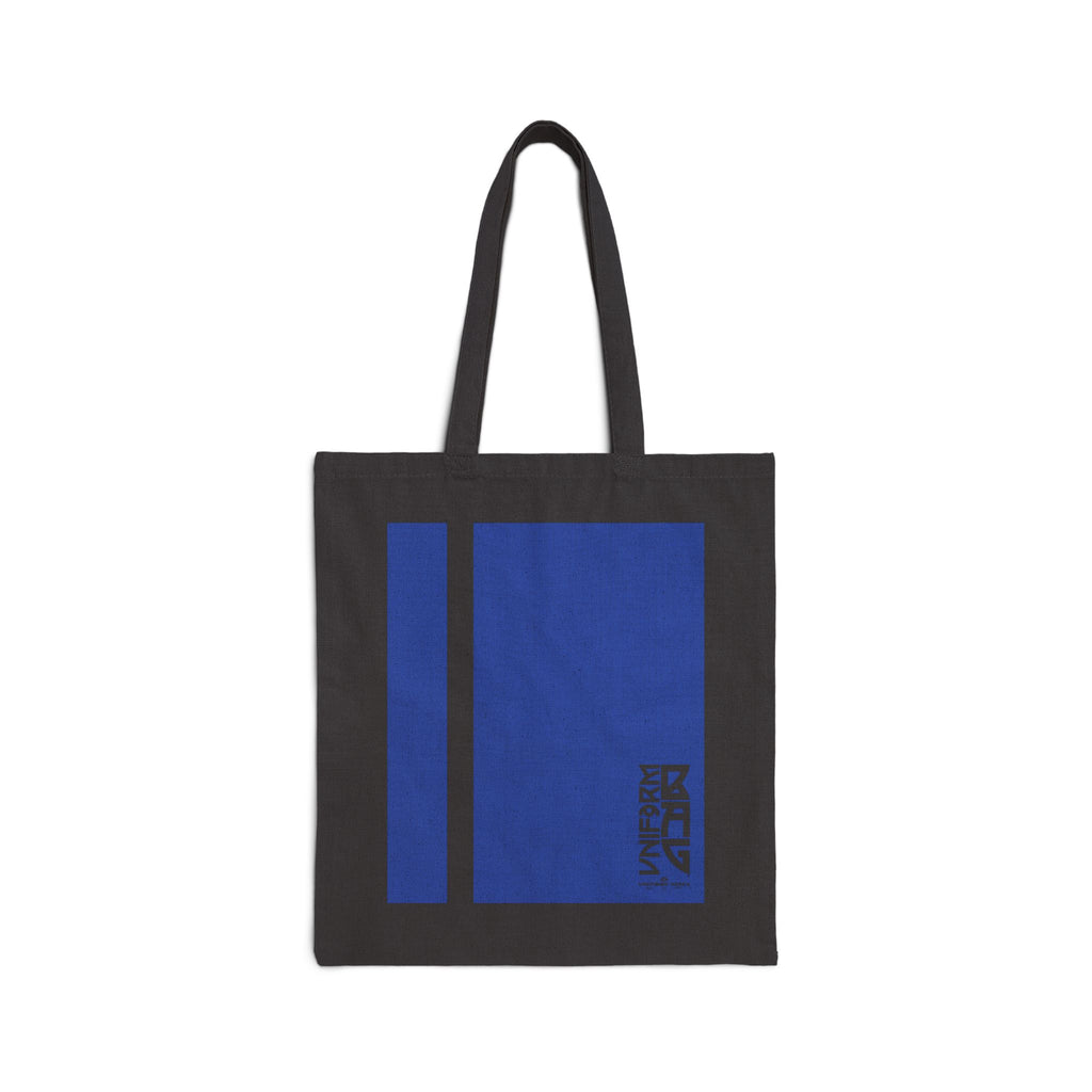 PINSTRIPE MAGAZINE BAG | BLUE | Stylish Cotton Canvas Tote Bag for Everyday Use, Reusable Shopping Bag, Eco-Friendly Gift, Graphic Tote, Fashion Accessories