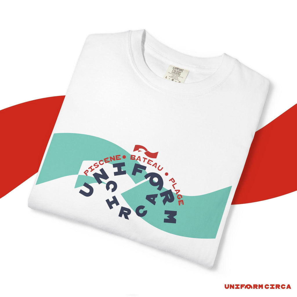 GREEN WAVE | Crewneck T-Shirt | Printed