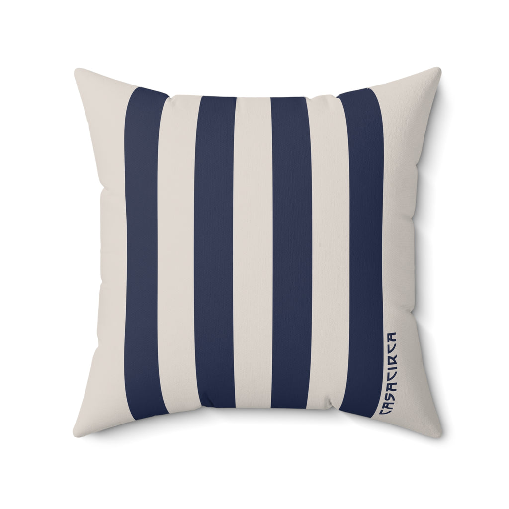 CASACIRCA | RACER PILLOW | SILVER-GREY/NAVY | Stylish Faux Suede Pillow - Home Decor, Cozy Living Room, Gift Idea, Nautical Theme, Interior Design Accents