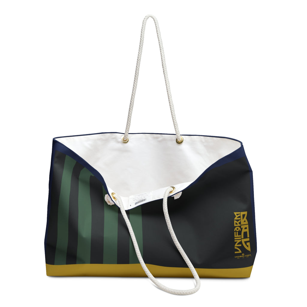 EDGE RACER MAX BAG | BLACK/DEEP GREEN/GOLD/NAVY | Stylish Travel Tote, Gym Bag, Beach Bag, Personalized Gift, Spacious Weekend Accessories