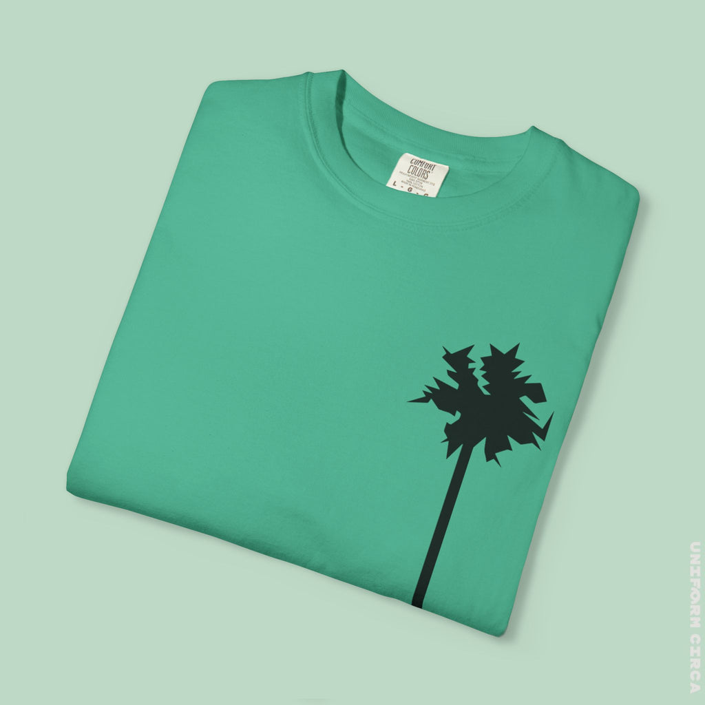 LONE PALM CREWNECK T-SHIRT | Printed Unisex Garment-Dyed Graphic Tee