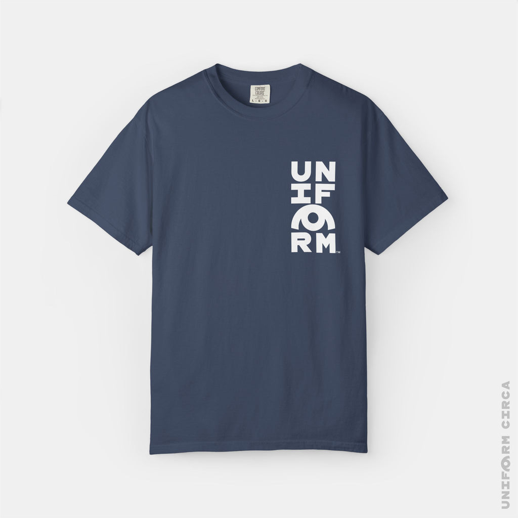 UNIFORM HALF STACK | Crewneck T-Shirt | Printed White | Bold Minimalist Print