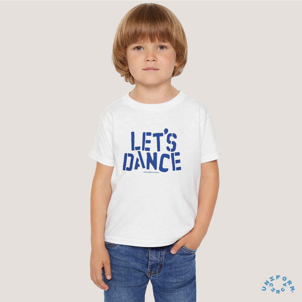 Let's Dance Toddler T-Shirt - Fun Cotton Tee for Kids (Printed Blue)