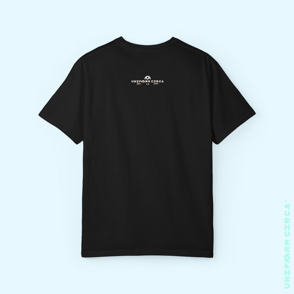 TRI-WAVE BLUES | Crewneck T-Shirt | Printed Unisex Garment-Dyed Graphic Tee
