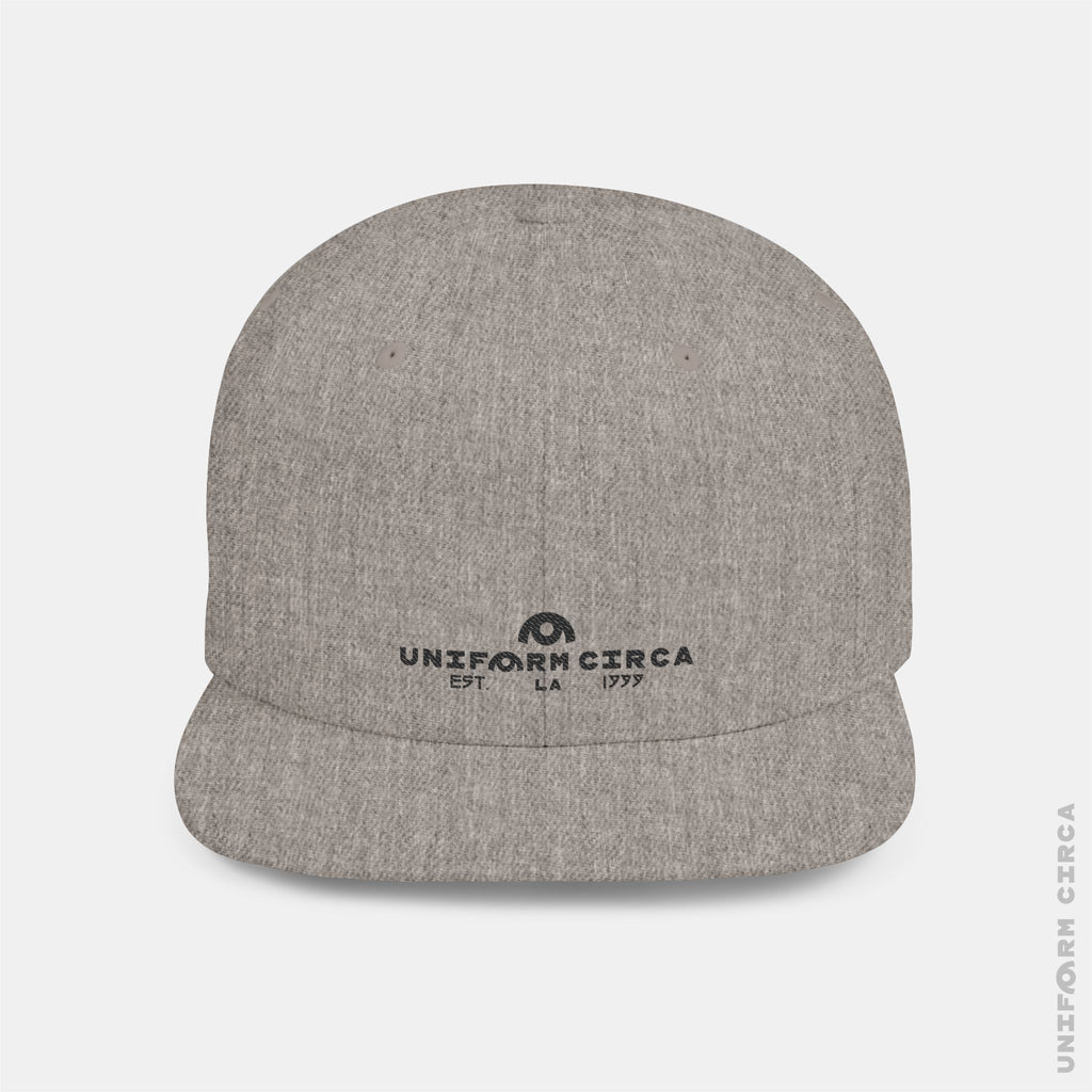 WORDMARK | Embroidered BLACK | Flat Bill Snapback Hat, Trendy Cap for Casual Wear, Streetwear Accessory, Perfect Gift for Friends and Family