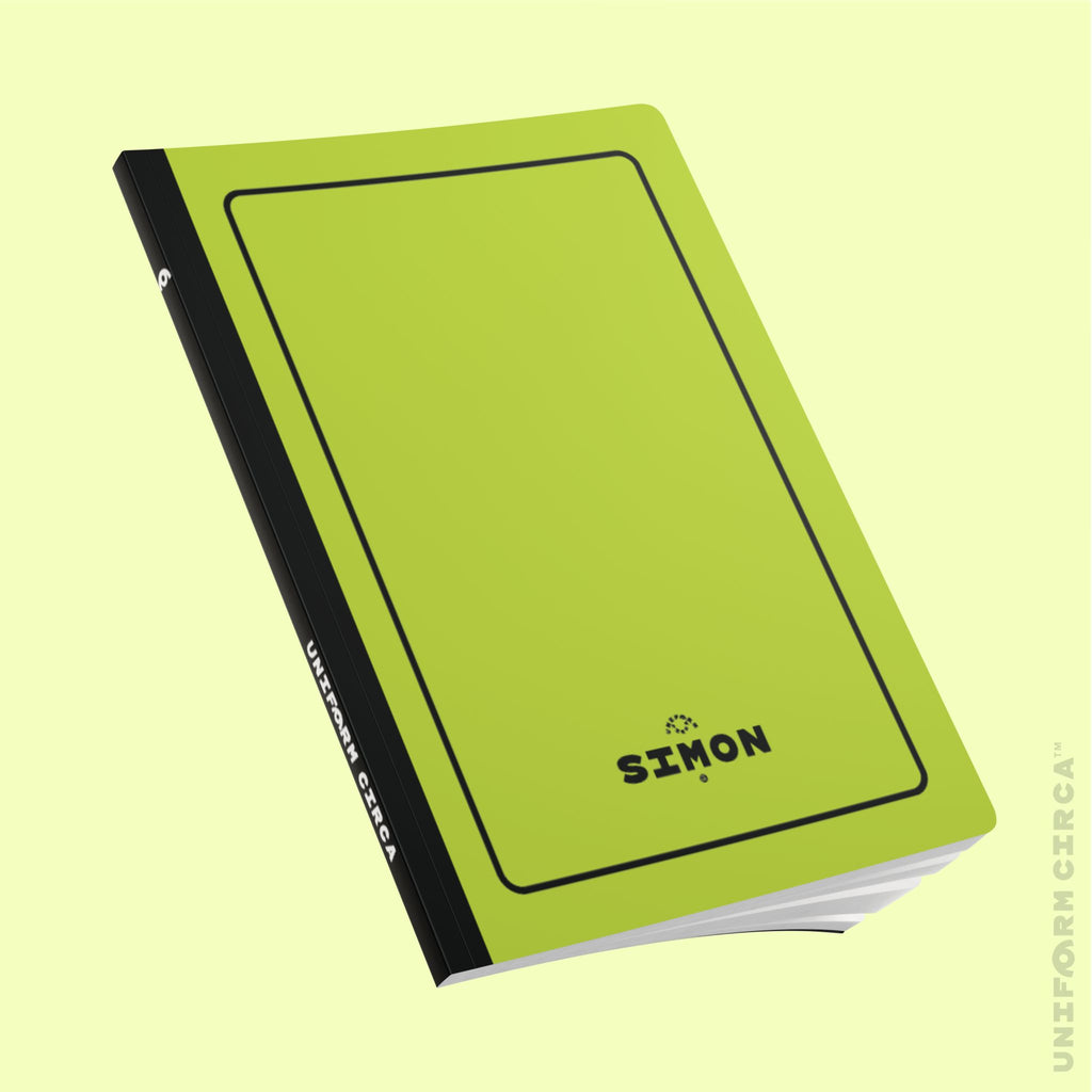 SIMON (SOFT COVER) NOTE & SKETCH JOURNAL | Acid Green/Black