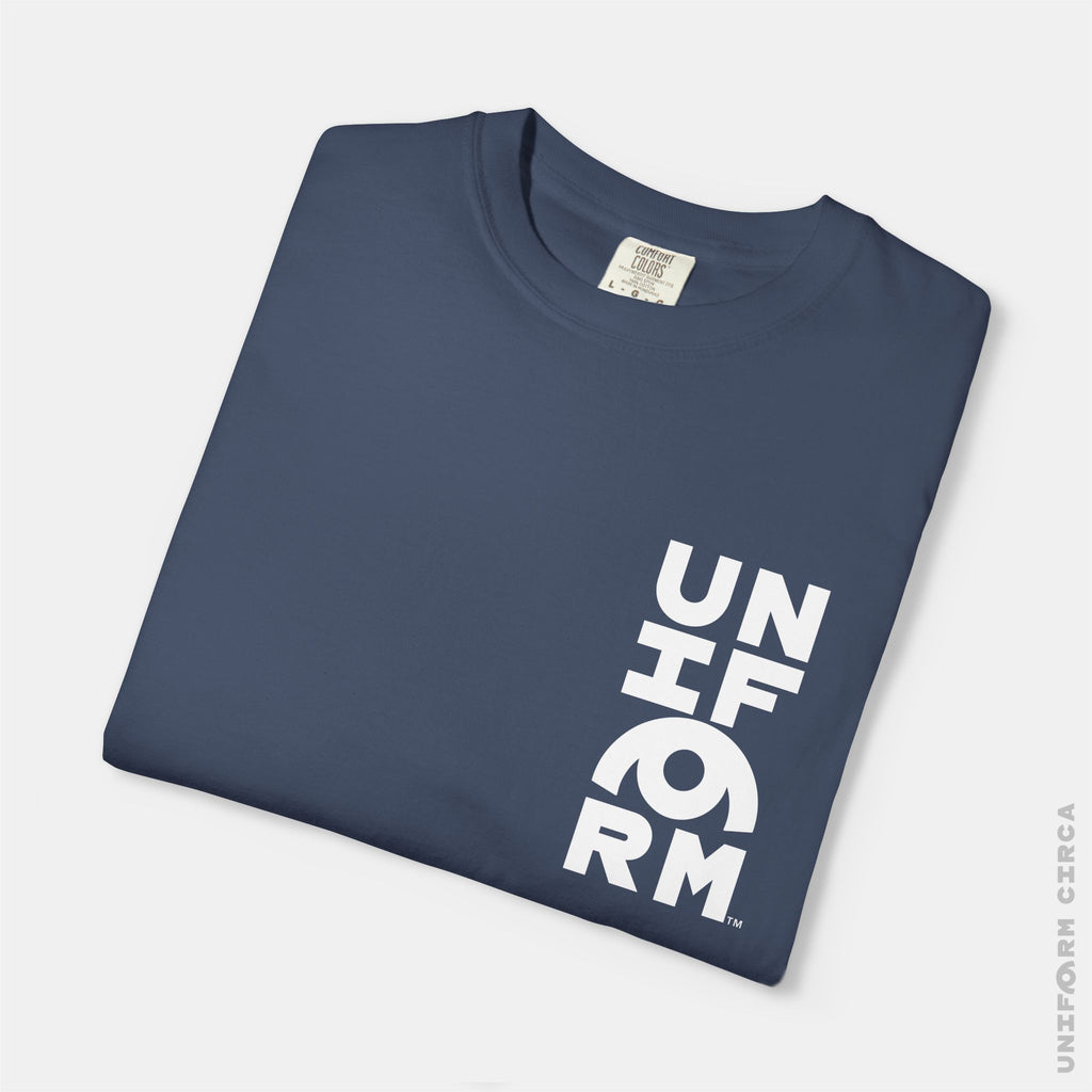 UNIFORM HALF STACK | Crewneck T-Shirt | Printed White | Bold Minimalist Print