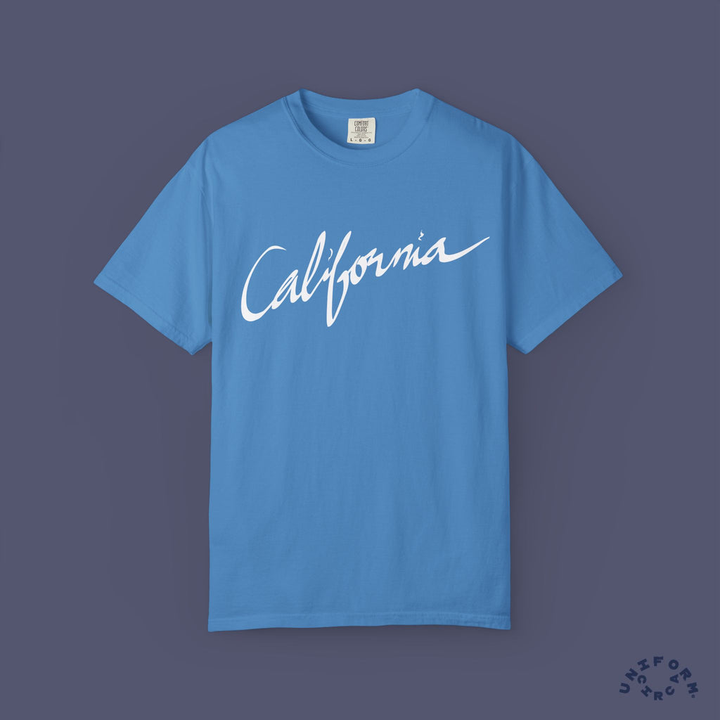 CALIFORNIA SCRIPT CREWNECK T-SHIRT | Printed